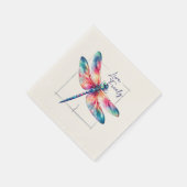 Serviette En Papier Live Freely - Dragonfly Colorful Inspirational (Coin)