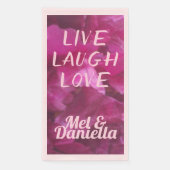 Serviette En Papier Live Laugh Love Purple Peony Floral (Devant)