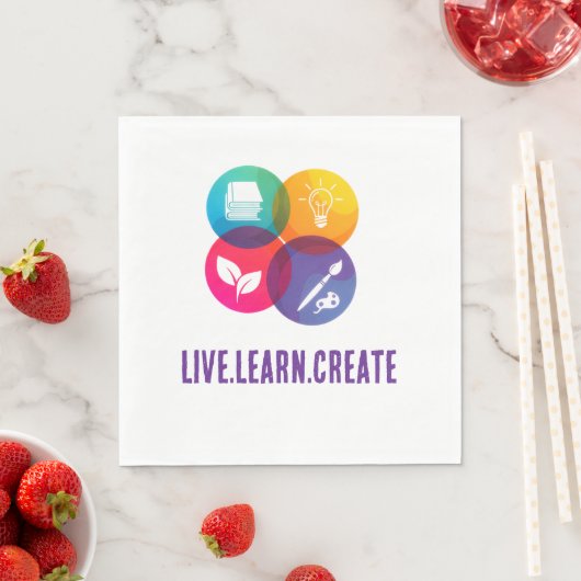 Serviette En Papier Live.Learn.Create (En situation)