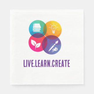 Serviette En Papier Live.Learn.Create