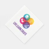 Serviette En Papier Live.Learn.Create (Coin)