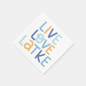 Serviette En Papier Live Love Latke Hanoukka Design (Coin)