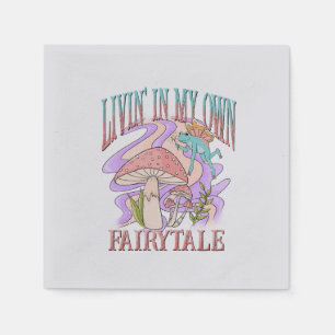 Serviette En Papier Livin' In My Own Fairytale - Frog & Champignons