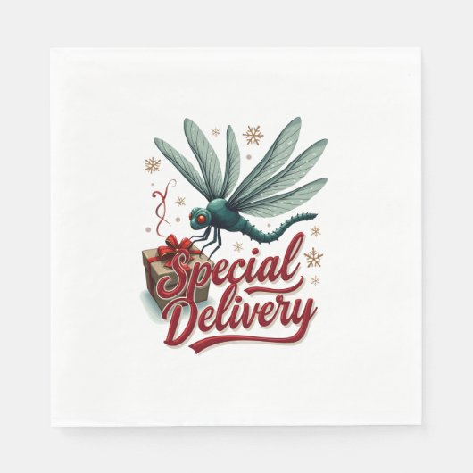 Serviette En Papier Livraison actuelle libellule (Devant)