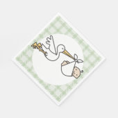 Serviette En Papier Livraison de bébé Stork (Coin)