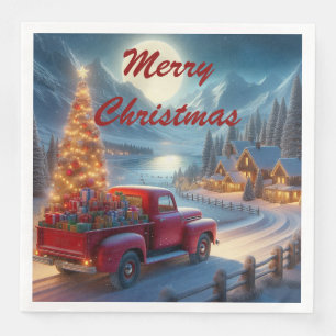 Serviette En Papier Livraison de Noël magique