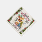 Serviette En Papier Livraison de Noël mignonne Reindeer de bébé Person (Coin)