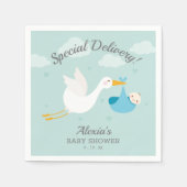 Serviette En Papier Livraison spéciale Baby shower garçon serviettes (Devant)
