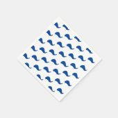 Serviette En Papier Livre blanc bleu (Coin)