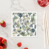 Serviette En Papier Livre blanc Jungle Tiges blanches serviettes (En situation)