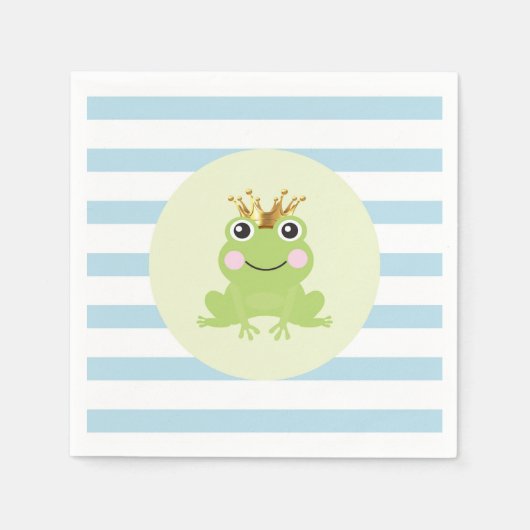 Serviette En Papier Livre bleu Conte de fée Grenouille Baby shower Pri (Devant)