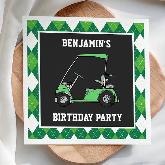 Serviette En Papier Livre d'anniversaire de golf