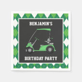 Serviette En Papier Livre d'anniversaire de golf (Devant)