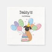 Serviette En Papier Livre d'anniversaire Red Brussels Griffon (Devant)
