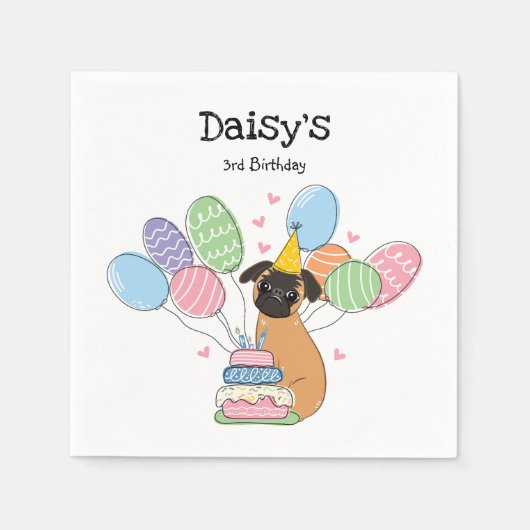 Serviette En Papier Livre d'anniversaire Red Brussels Griffon (Devant)