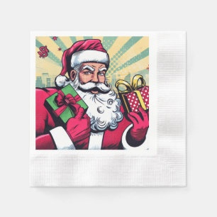 Serviette En Papier Livre de bande dessinée Père Noël/Noël
