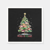 Serviette En Papier Livre de Noël Lover Tree Librairie Joyeux Bookmas (Devant)