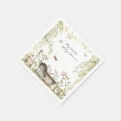 Serviette En Papier Livre d'histoires | Baby shower forestier (Coin)