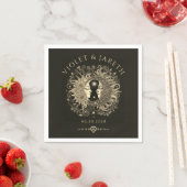 Serviette En Papier Livre d'invité Mariage Celestial Sun Moon (En situation)