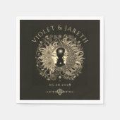 Serviette En Papier Livre d'invité Mariage Celestial Sun Moon (Devant)