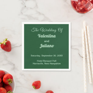 Serviette En Papier Livre Mariage émérite monochrome vert
