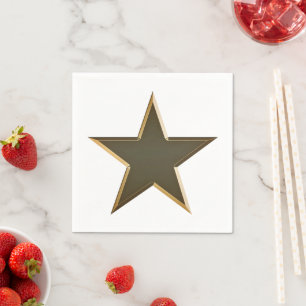 Serviette En Papier Livre patriotique de l'étoile blanche d'or du Jou