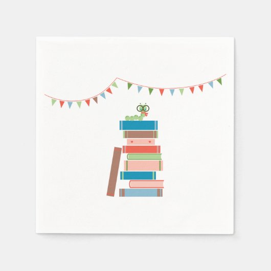 Serviette En Papier Livre pour Baby shower Napkin (Devant)
