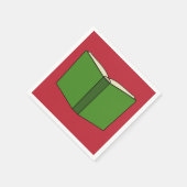 Serviette En Papier Livre vert de dessin (Coin)