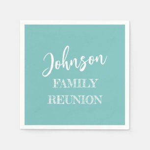 Serviette En Papier Livre vert sur la Réunion familiale personnalisée