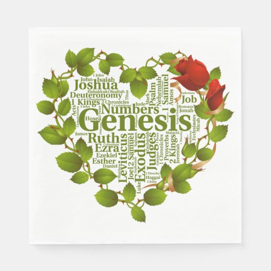 Serviette En Papier Livres bibliques (Devant)