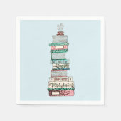 Serviette En Papier Livres & Blossoms Cocktail Napkins (Devant)