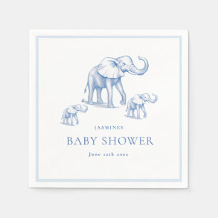Serviette En Papier livres de baby shower de safari bleu pour bébé