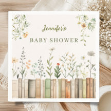 Livres de Fleur Sauvage Baby Shower Neutre en Genr