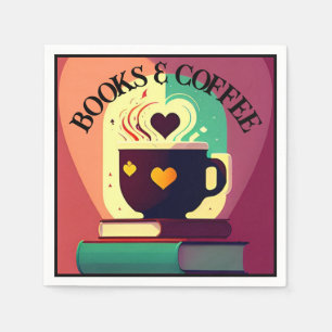 Serviette En Papier Livres Et Café