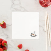 Serviette En Papier Livres et écorces - Conception de lecture de chien (En situation)