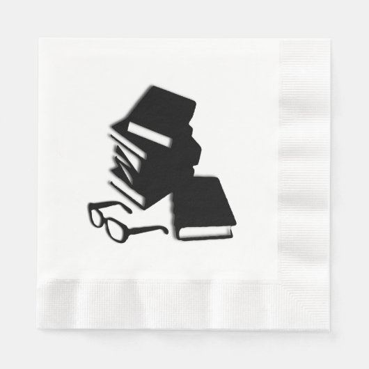 Serviette En Papier Livres et lunettes (Devant)