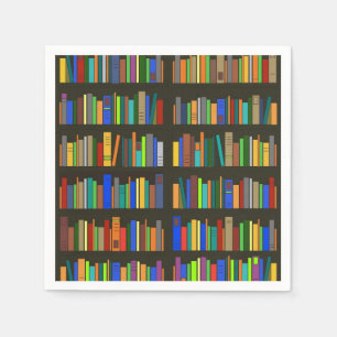 Serviette En Papier Livres Livres Livres Livres Design Papier Napkin