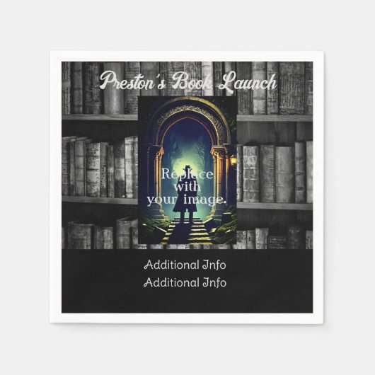 Serviette En Papier Livres Rustiques Noir Et Blanc Arrière - plan (Devant)