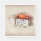 Serviette En Papier Livres Thanksgiving d'automne (Devant)