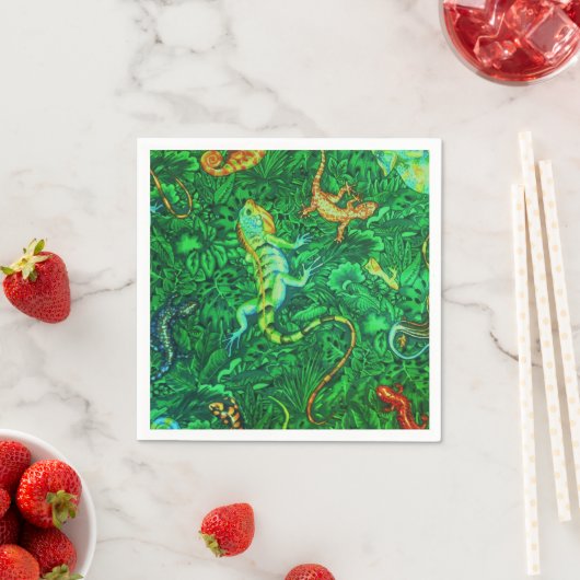 Serviette En Papier Lizards Batik (En situation)