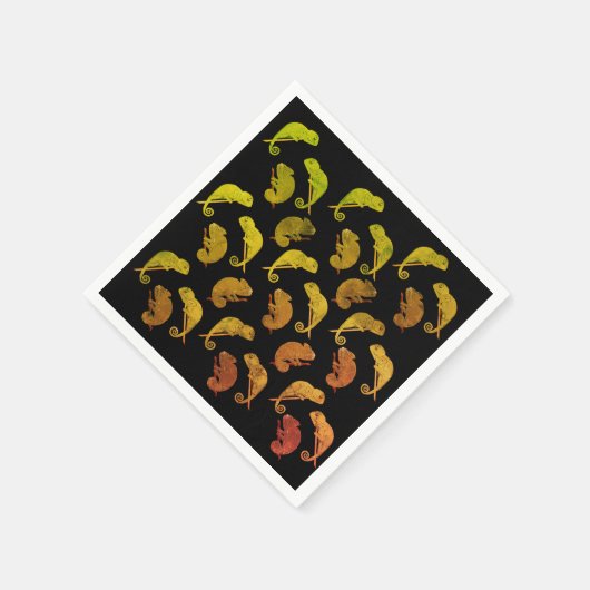 Serviette En Papier Lizards Chameleons (Coin)