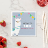 Serviette En Papier Llama Anniversaire (En situation)