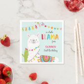 Serviette En Papier Llama anniversaire Papier Naples Alpaca Fiesta Cac (En situation)