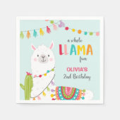 Serviette En Papier Llama anniversaire Papier Naples Alpaca Fiesta Cac (Devant)