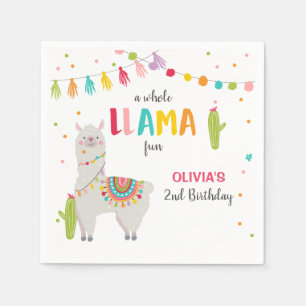 Serviette En Papier Llama anniversaire Papier Naples Alpaca Fiesta Cac