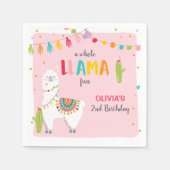 Serviette En Papier Llama anniversaire Papier Naples Alpaca Fiesta Cac (Devant)