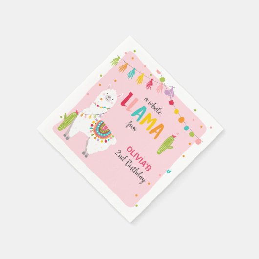 Serviette En Papier Llama anniversaire Papier Naples Alpaca Fiesta Cac (Coin)