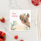 Serviette En Papier Llama Boho personnalisé (En situation)