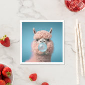 Serviette En Papier Llama Bubblegum Funny (En situation)