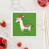 Serviette En Papier Llama Cute Drôle Noël Vacances (En situation)